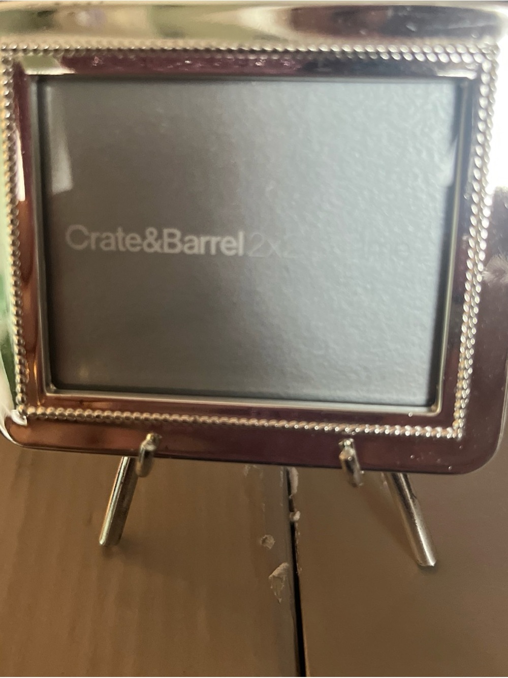 Crate&Barrel Polished Silver Mini Easel Frame 6 Frames 5 Easles